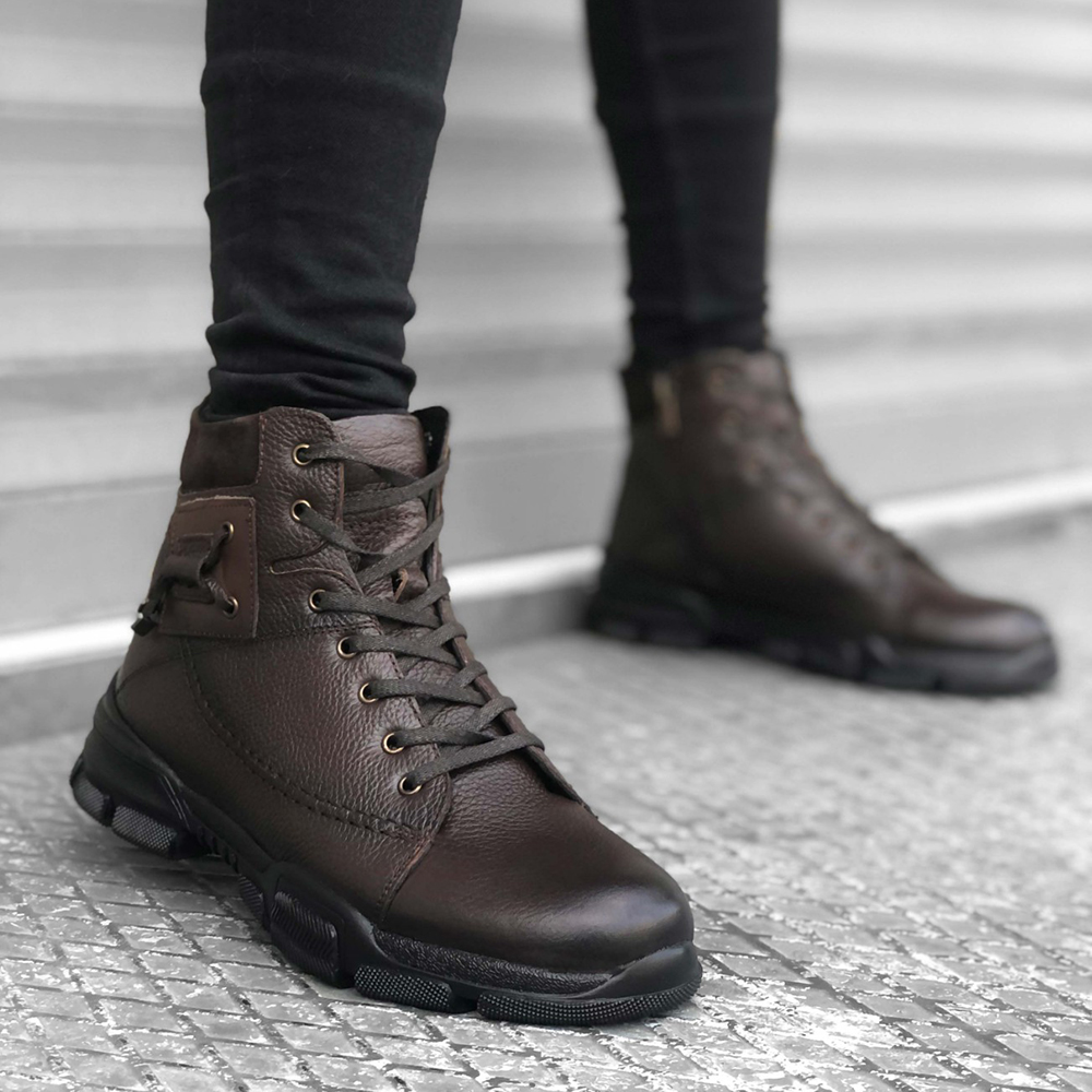 Mens Boots Brown 0184